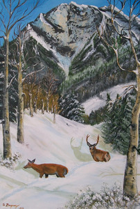 Mule Deer in Winter 