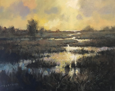 Marsh at Sunset (Salt Marshes, Mud Bay)