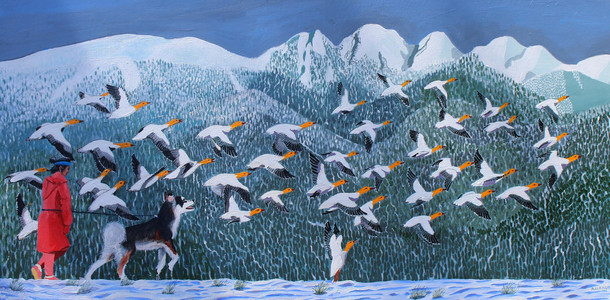 Snow Geese take flight