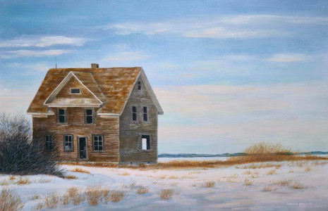 Abandoned house on a Winter Morning