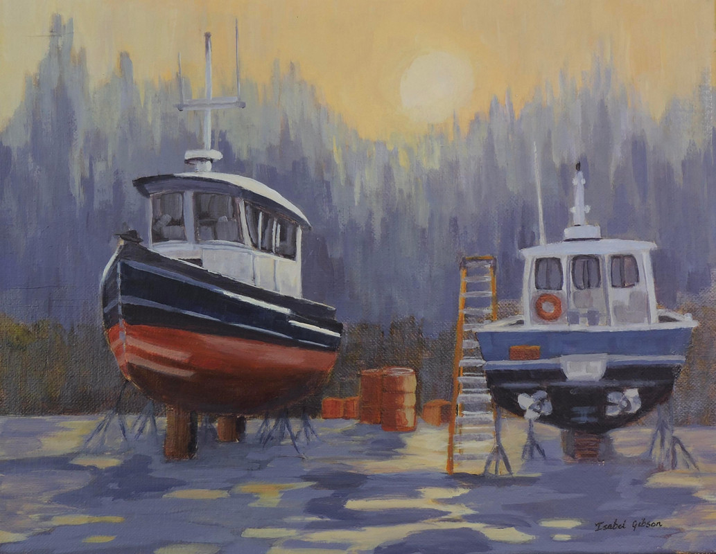 Sunrise in the Boatyard