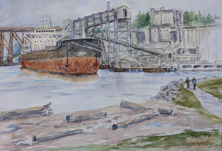 Alcor loading Saskatchewan wheat in the Port of Vancouver