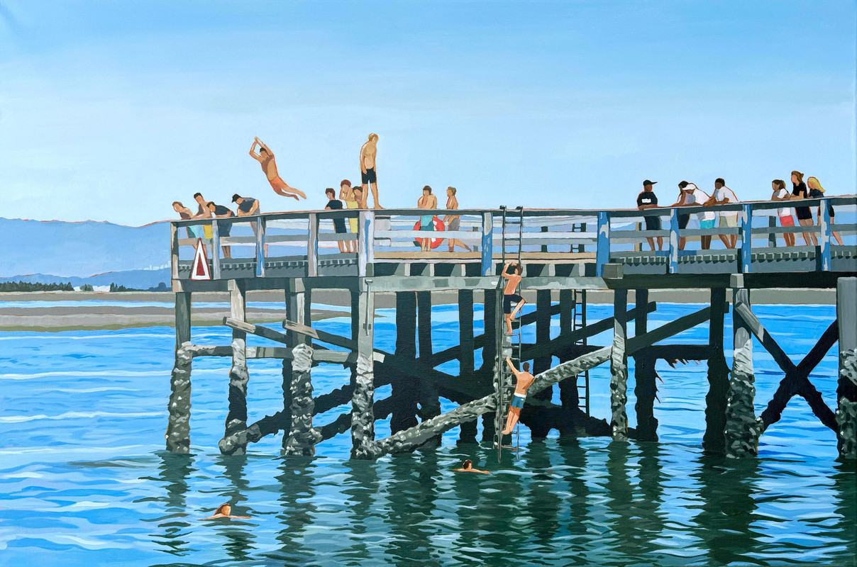 Taking a Leap at Crescent Beach
