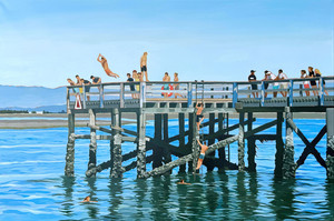 Taking a Leap at Crescent Beach by Veronica P Davies, AFCA