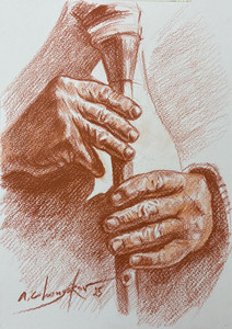 "Kaba Gaida Player's Hands"