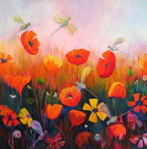 Poppies and Dragonflies