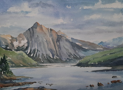 Peak at Medicine Lake