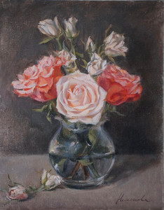 Trio with Small Roses