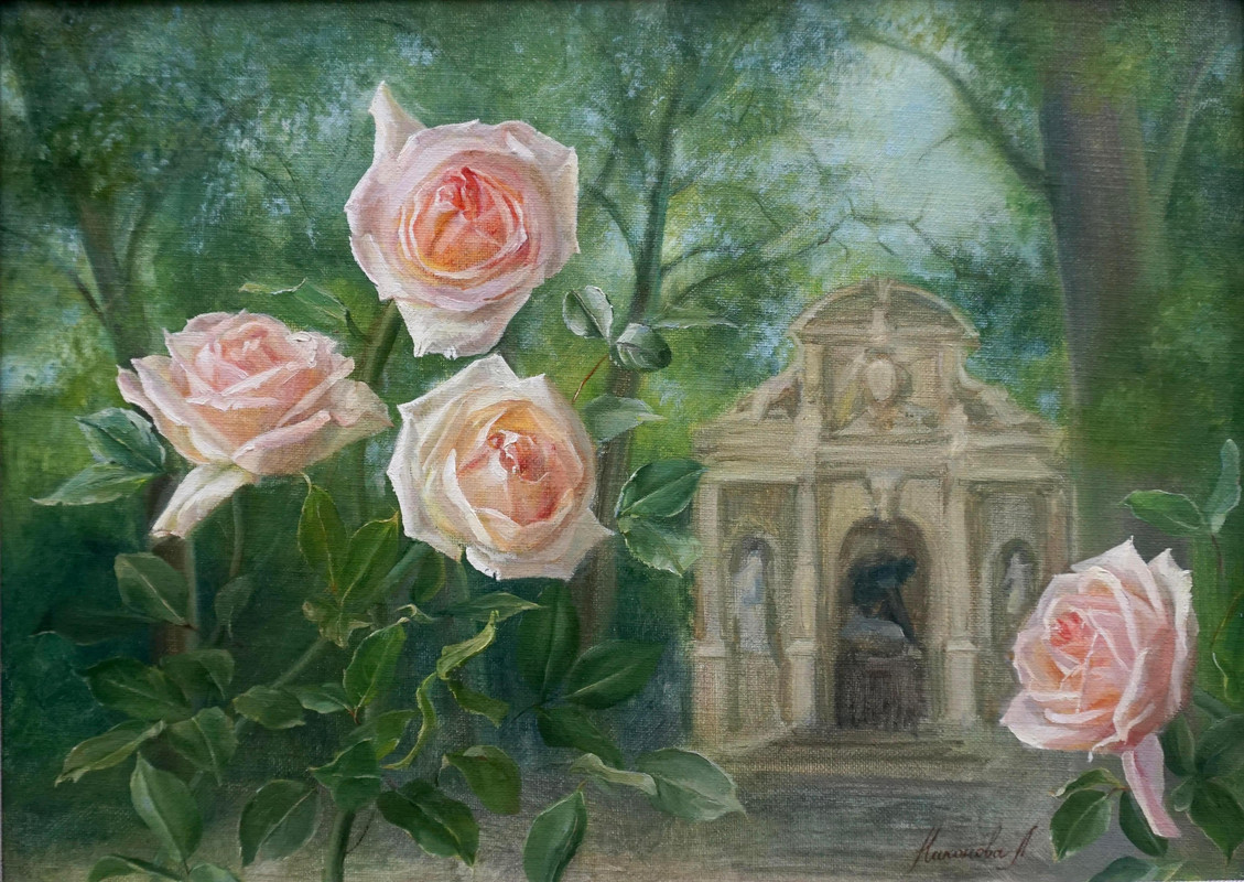 Garden Roses in Luxembourg Gardens