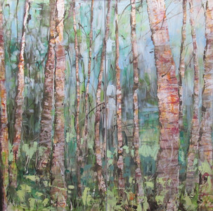 Birches at the Bay(Diptych)