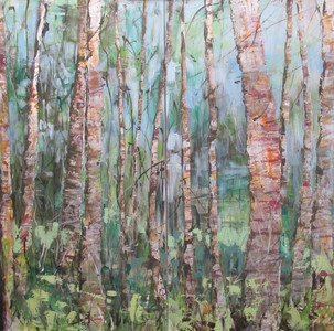 Birches at the Bay(Diptych)