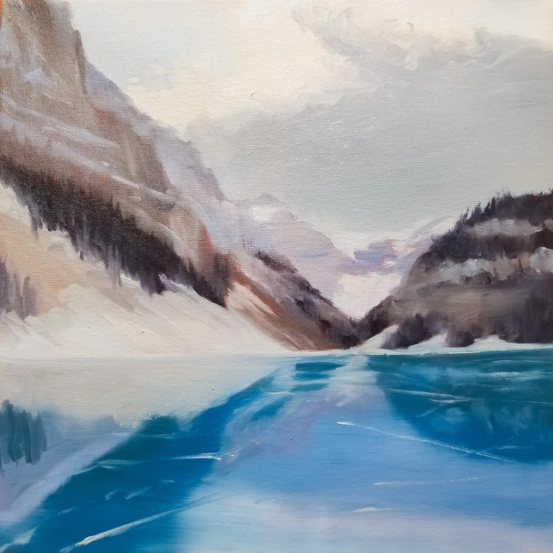 Skating in Lake Louise
