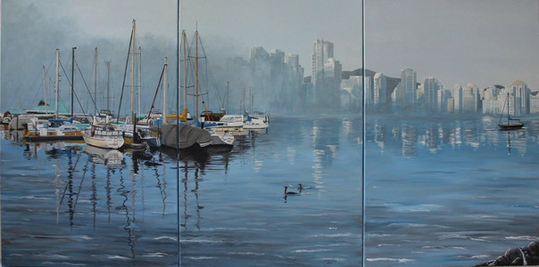 False Creek in the Fog, a Triptych