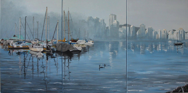 False Creek in the Fog, a Triptych