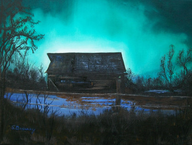 Aurora Borealis Silhoette