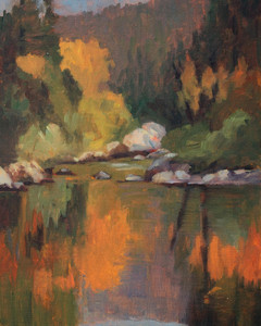 A River's Reflections - en plein air