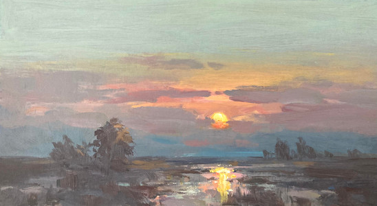 Setting Sun Over the Marshes