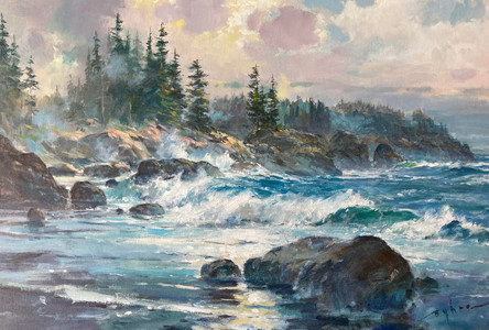 Daybreak on a Rugged Shore
