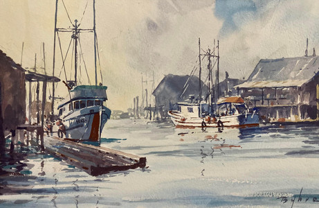 Fishing Boats at the Wharf