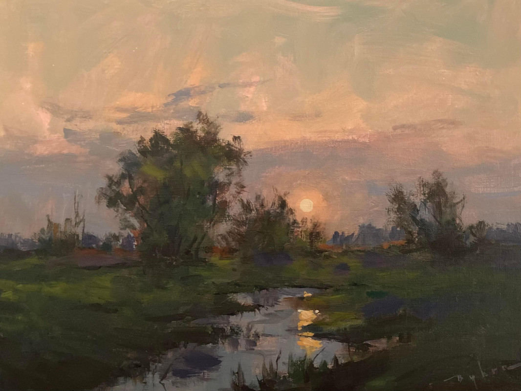Valley Morning Moon