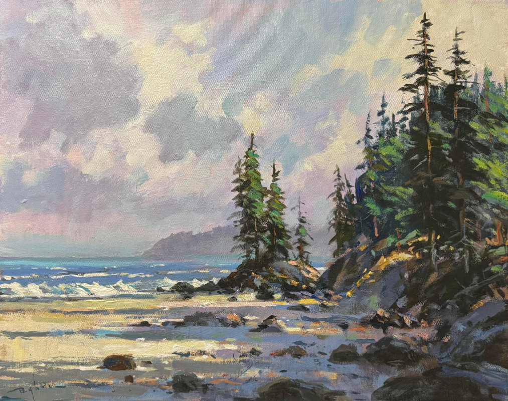 Morning Shadows on a Beach