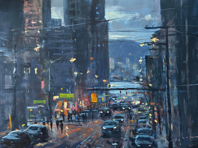 Looking Down Thurlow Street