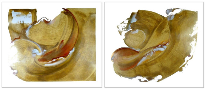 Whales in Gold 2021 (diptych)