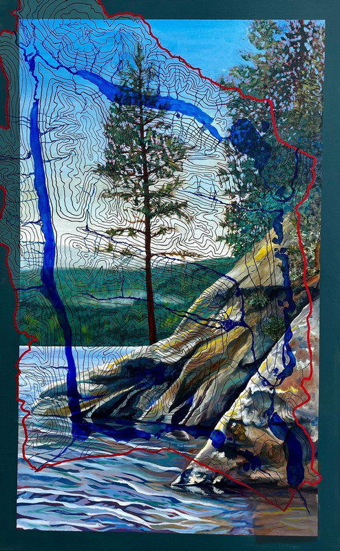 The Bowron Lake Chain "How God Sees Us" - Topographical map and watershed.