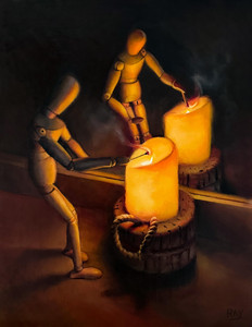 Woody Lights a Candle