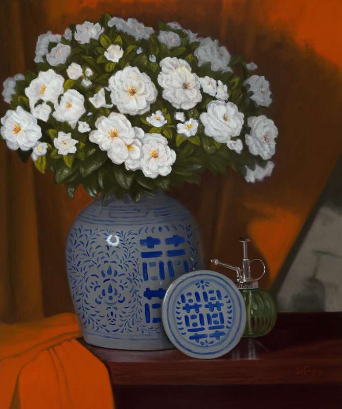 Azaleas in Ginger Jar