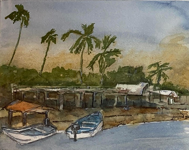Boats at Barra de Potosi