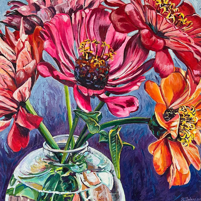 Brilliant Zinnias