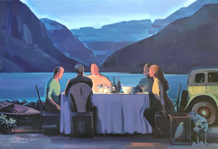 Night Talk in Lake Louise,