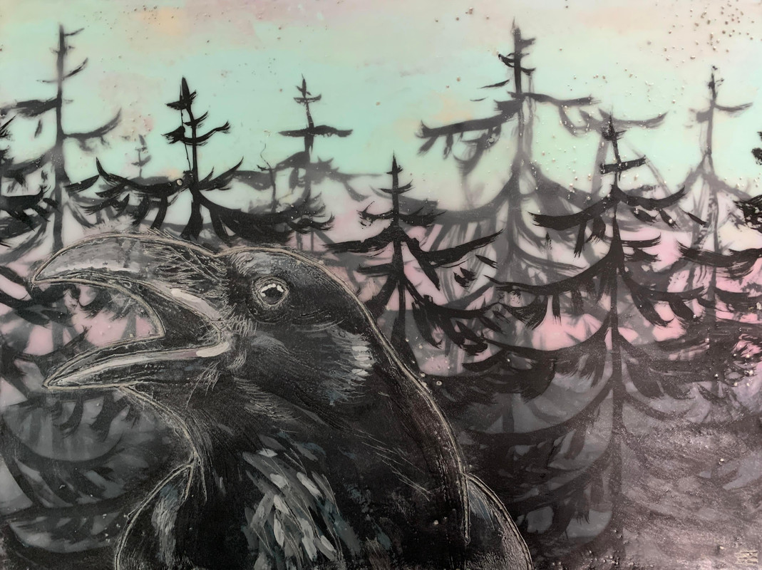 Silvery Raven