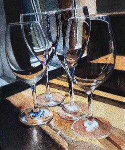 Wine glasses with Sunlight