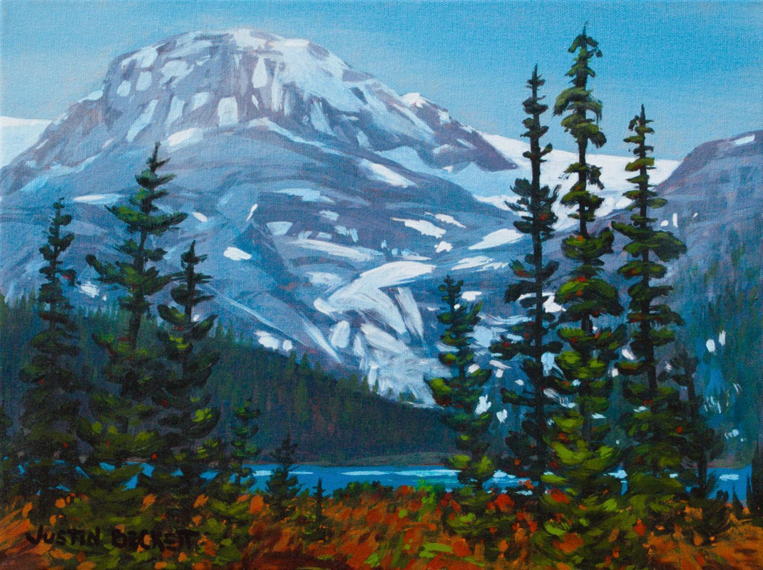 Facing Wapta Icefield, Along Bow Lake