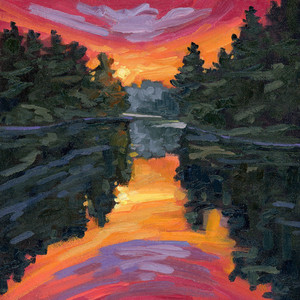 Dreamy Lake Sunset