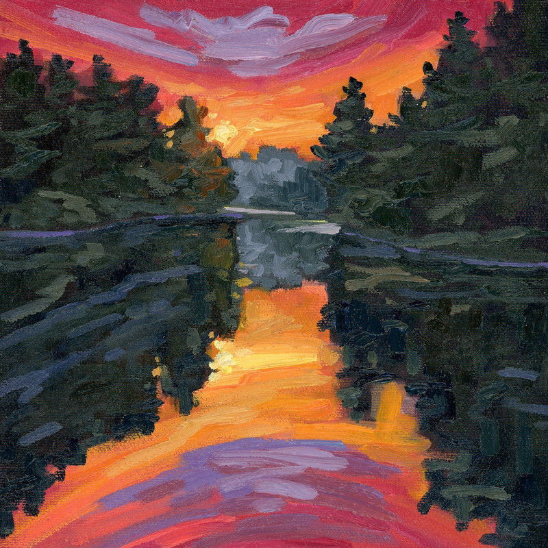 Dreamy Lake Sunset