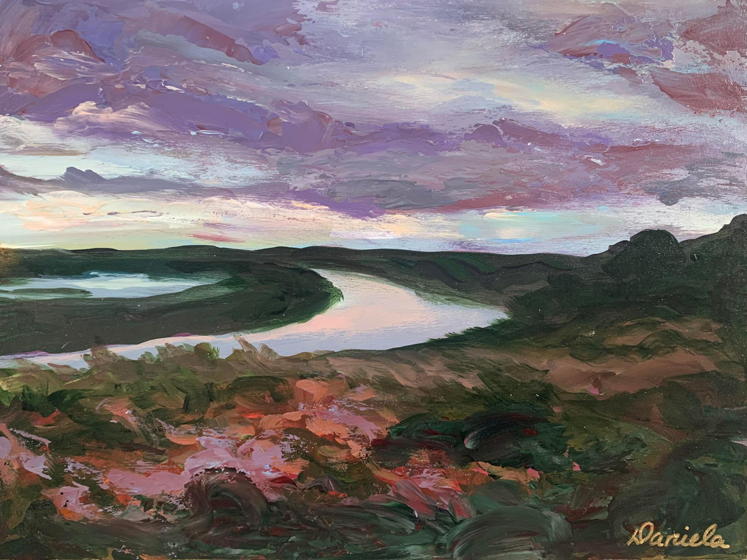 Dusk fallson the North Saskatchwan River by Fraser