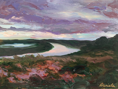 Dusk fallson the North Saskatchwan River by Fraser