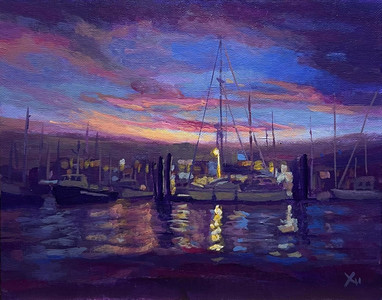 Harbour Lights at Dusk