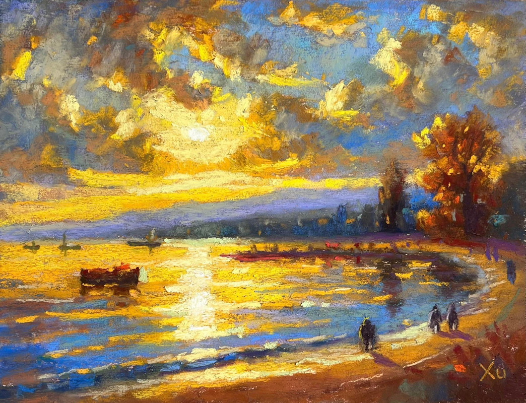 Golden Dusk at English Bay