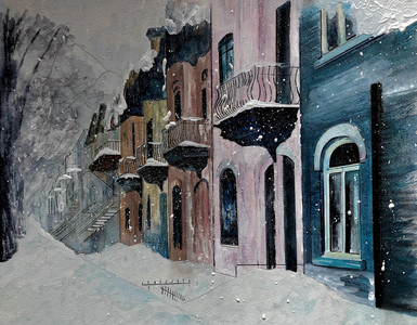 Montreal’s Plateau Mont Royal on a Snowy Day