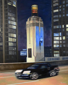 Drive past the northeast beacon
