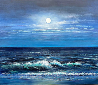 Full Moon Over the Pacific