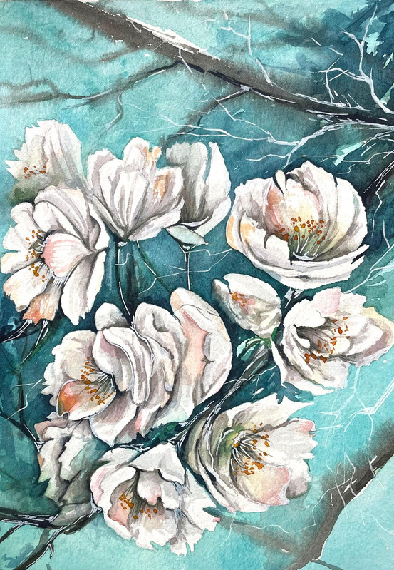 Blooming trees