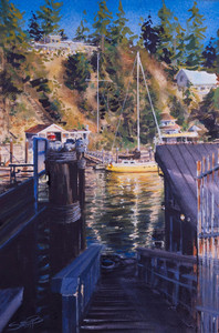 Yellow Boat At Eagle Harbour