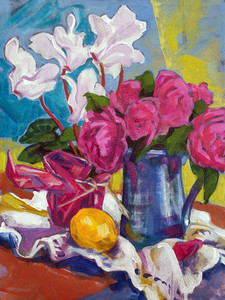 Cyclamen, Roses and Lemon