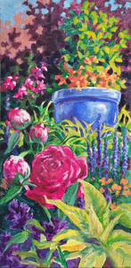 Peony & Blue Pot