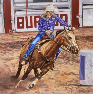 Barrel Racer at the Stampede